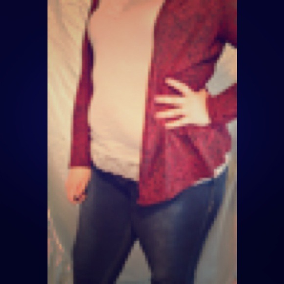 Maroon & Black Cardigan | SZ L