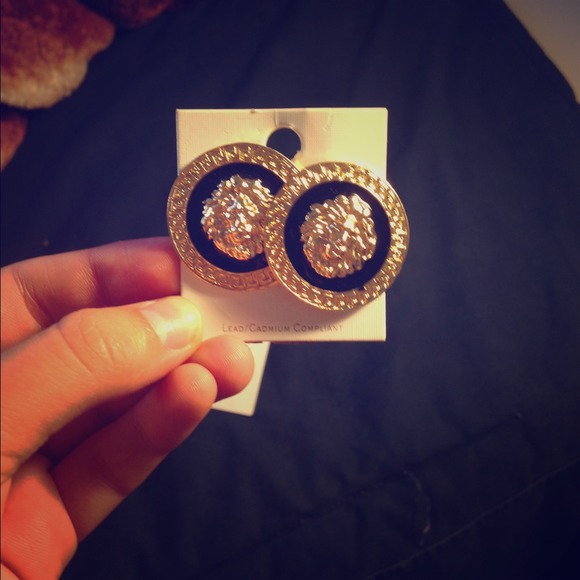 Versace inspired clip on earrings