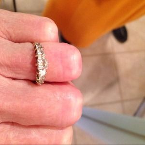 10K yellow gold CZ ring size 6 1/2