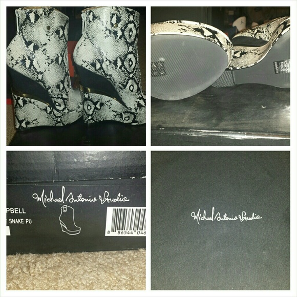 Michael Antonio Studios White Snake Wedges