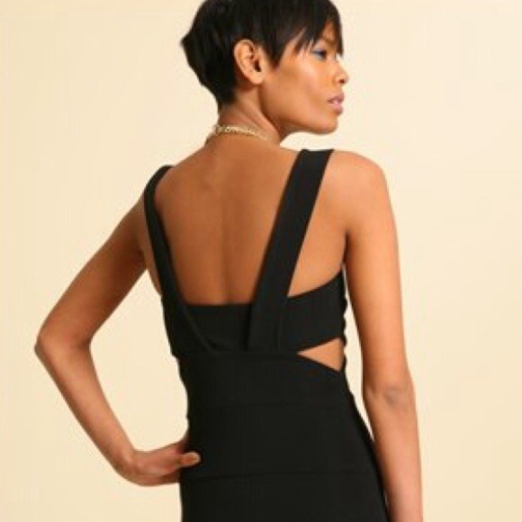 XX HOLD XX Black Bandage Cut Out Dress