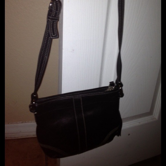 Authentic Cross-Body Leather Coach Bag