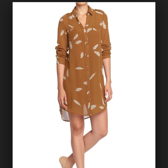 Old navy chiffon shirt dress
