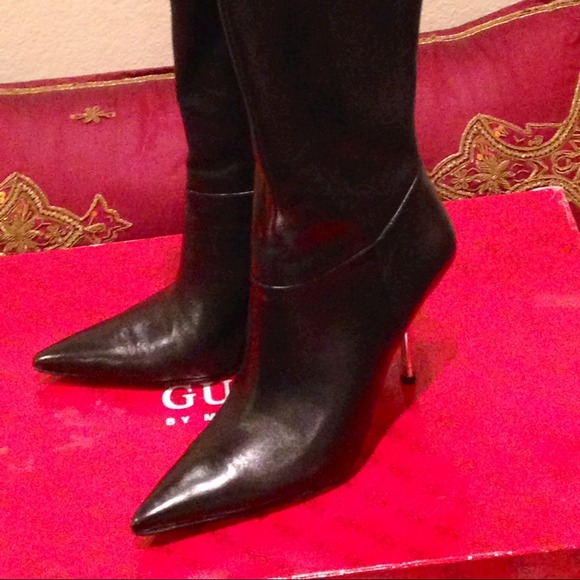 GUESS Leather mid-calf boots - Picture 2 of 4