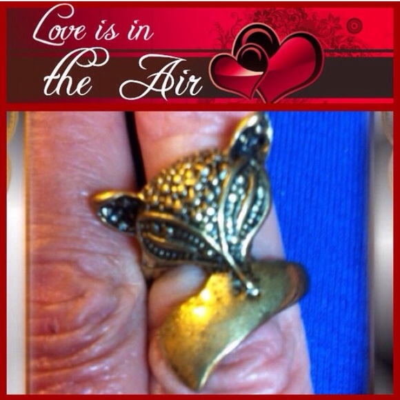 💋FOR A SEXY FOXY LADY ANTIQUE COPPER FOX RING. Sz 6. NWT