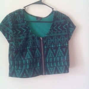 Tribal print crop top