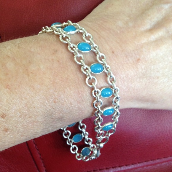 Chambray blue bracelet or ankle bracelet. - Picture 1 of 3