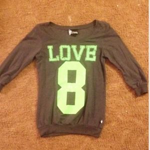 Gray and Green "Love" Shirt
