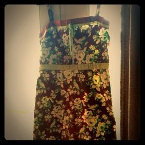 Sold on ebay.Anthropologie summer bird print dress