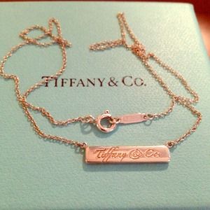 !RESERVED! Tiffany & Co Silver Notes Bar Pendant