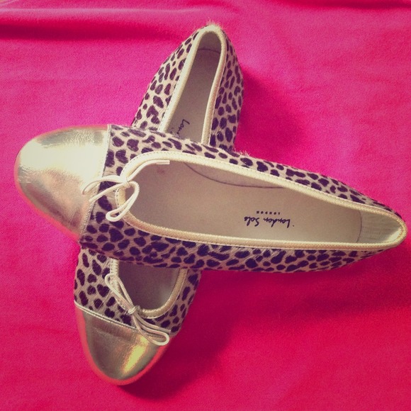 London Sole leopard pony hair ballet flats