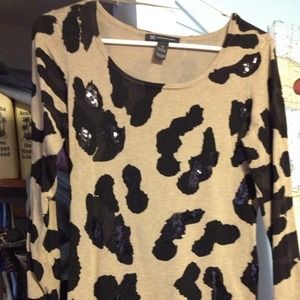 INC Leopard Long Sweater