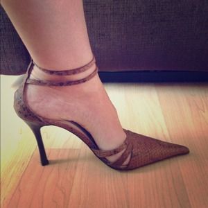 Zara snakeskin heels!