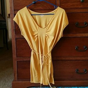 Yellow maternity shirt