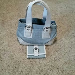Authentic Coach bag and matching wallet