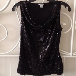 CK Draped Glitter Top.Last minute deal.