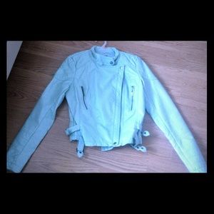Metallic Mint Moto Jacket