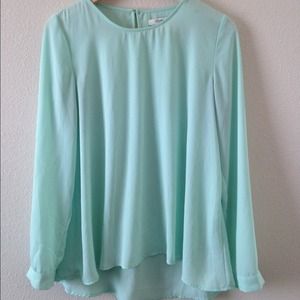 Forever 21 long sleeve mint top