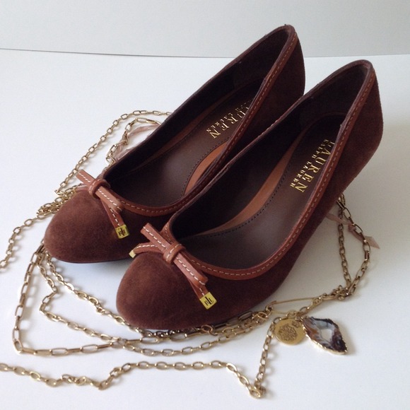 Ralph Lauren Bernee suede wedges
