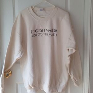 Cream novelty sweatshirt