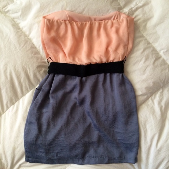 🌃CITY STUDIO grey/peach strapless - Picture 3 of 4