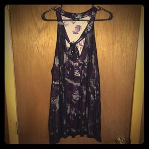 Torrid Purple and Black Tank Top - Size 4