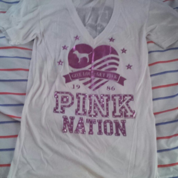PINK Victoria's Secret Tops - Victoria's Secret PINK V-Neck T-Shirt