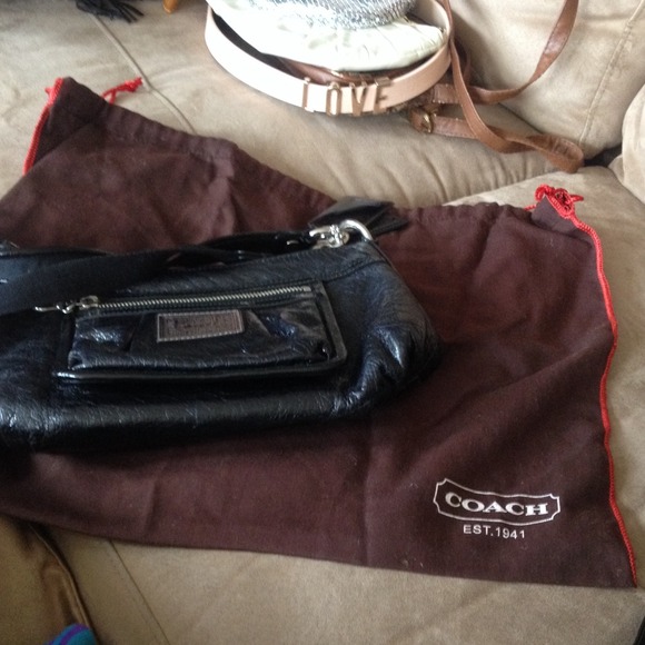 Patent leather coach bag