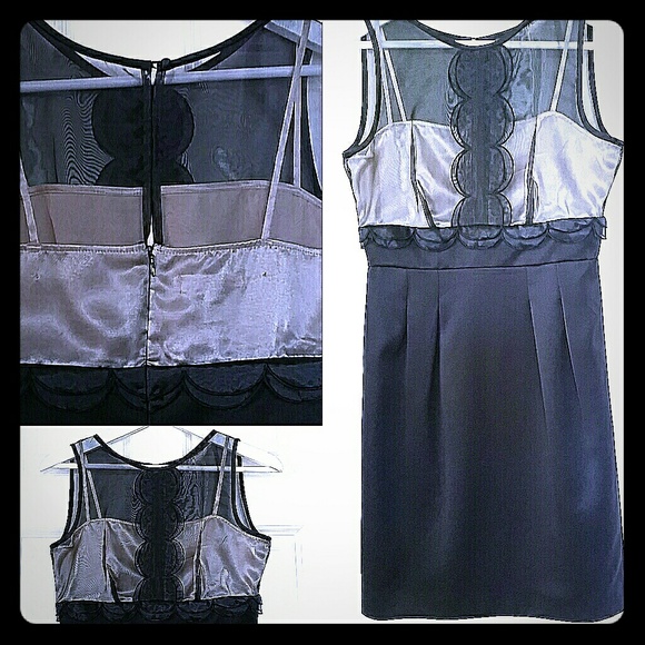 Black Mesh Top Dress