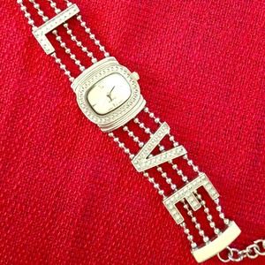 Silver LOVE Bracelet Watch