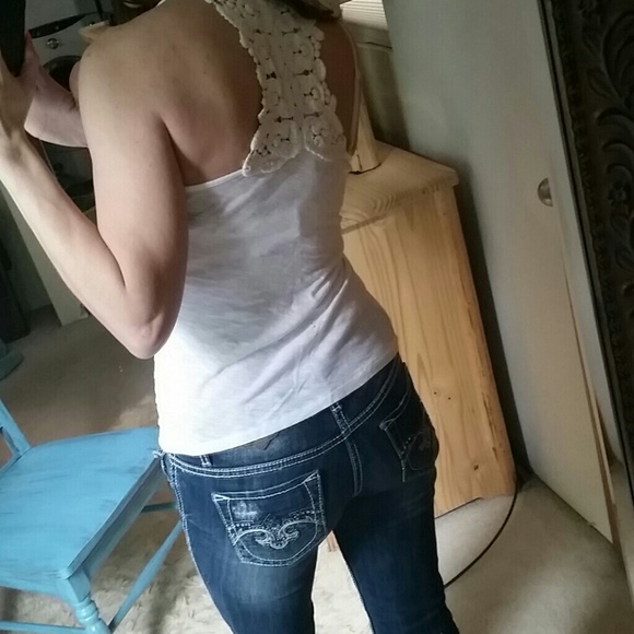 GAP Crochet Back Racer Back Tank - Picture 2 of 2