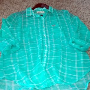 ❌Bundled❌Hollister shirt- semi-transparent.