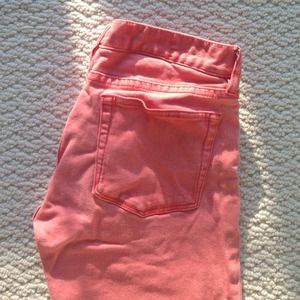 JCREW toothpick jeans, Coral/orange color