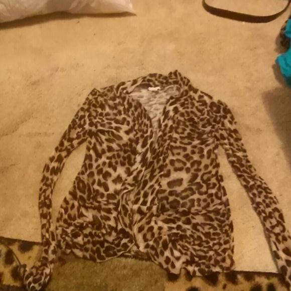 Leopard print cardigan