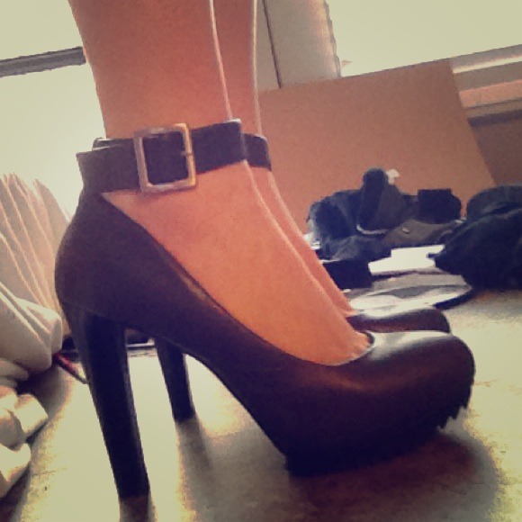 Nine West platform pumps with ankle strap