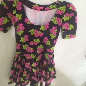Betsey Johnson flower pattern dress