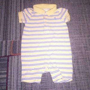 9month little boy Ralph lauren colored onsie