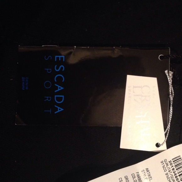 ESCADA jeans , Black size 34 new w tags,crystals! - Picture 4 of 4