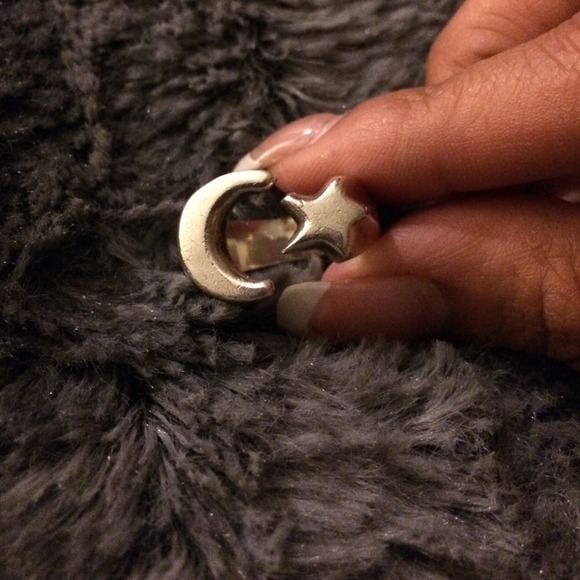 REDUCED PRICE !! Sterling silver moon n star ring