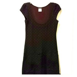 Black dress with little red polka dots!