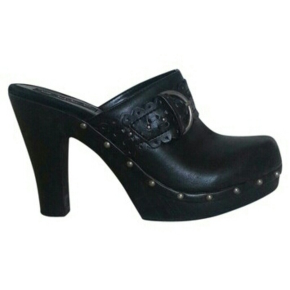 SOLD! Black clog heels