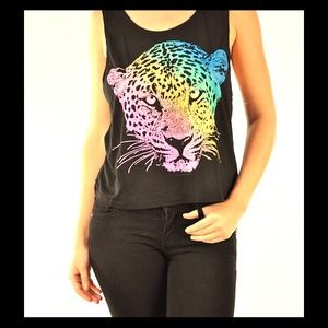 Rainbow Leopard Printed Tank
