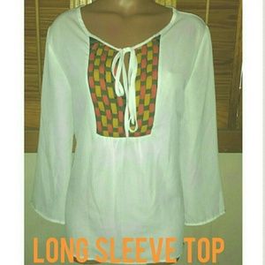 🎉 HP 9/14 🎉Reduced!!Ivory long  sleeve sheer top
