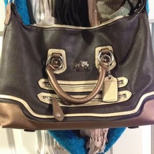 Dark Brown Leather Coach Purse