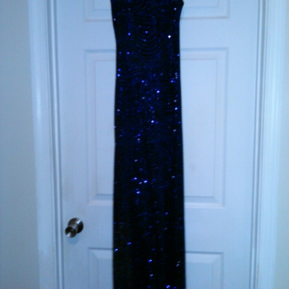 Beautiful blue sequined dress