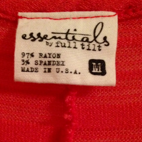 Red-Orange Essentials Top - Picture 2 of 3