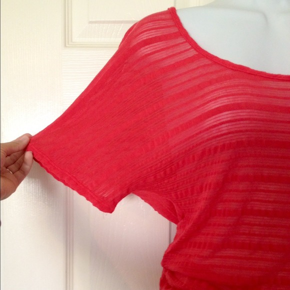 Red-Orange Essentials Top - Picture 3 of 3