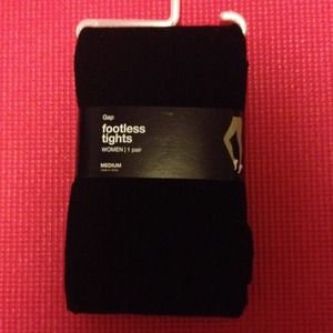 Black footless tights