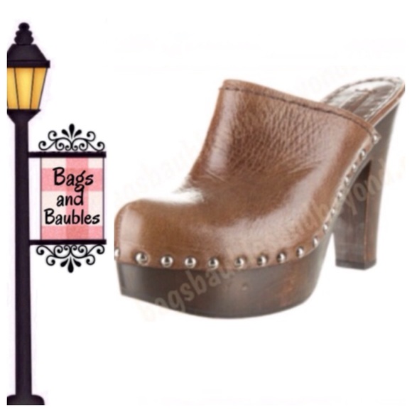 Prada Shoes - Price Firm PRADA Studded Leather Clogs, Sz 39.5