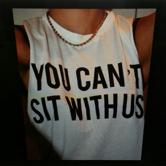 You cant sit with us brandy melville cut out tank
